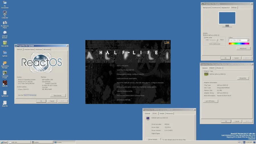 “追窗”30 年新里程碑:开源 ReactOS 系统成功运行 Windows 游戏《半条命》