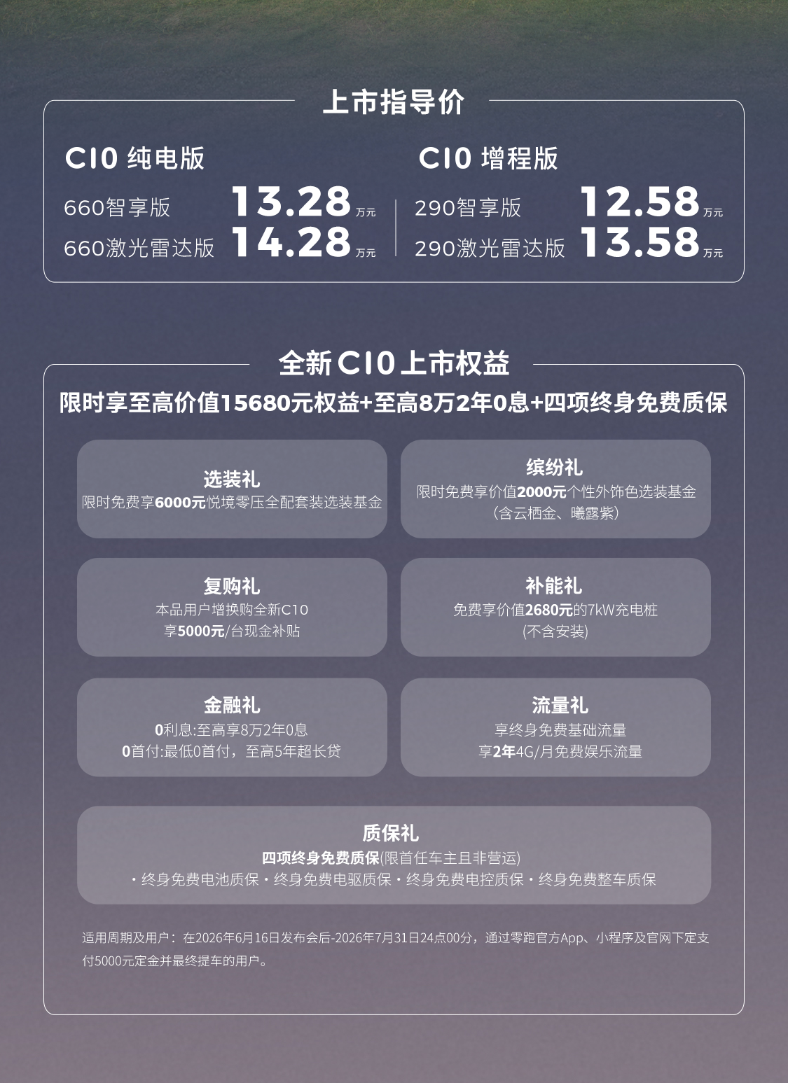 12.58万起，零跑全新C10正式上市
