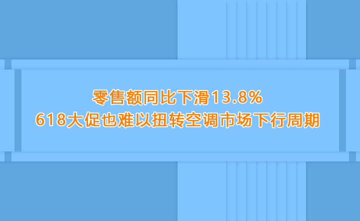 零售额同比下滑13.8%，618大促也难以扭转空调市场下行周期