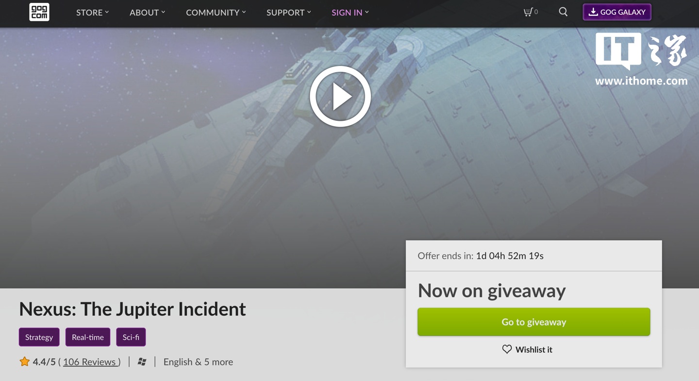 GOG 喜加一：原价 45 元科幻战术游戏《Nexus: The Jupiter Incident》免费领 