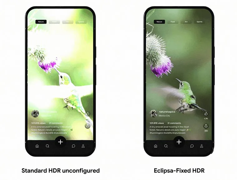 避免亮瞎眼 Android 17将用Eclipsa Video标准解决HDR视频忽亮忽暗