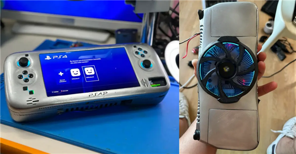 GTX 750显卡风扇上掌机!玩家自制PS4掌机V2:7英寸OLED